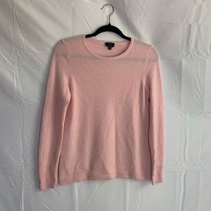 Talbots 100% Cashmere Light Pink Long Sleeve Crew Neck Sweater Size M